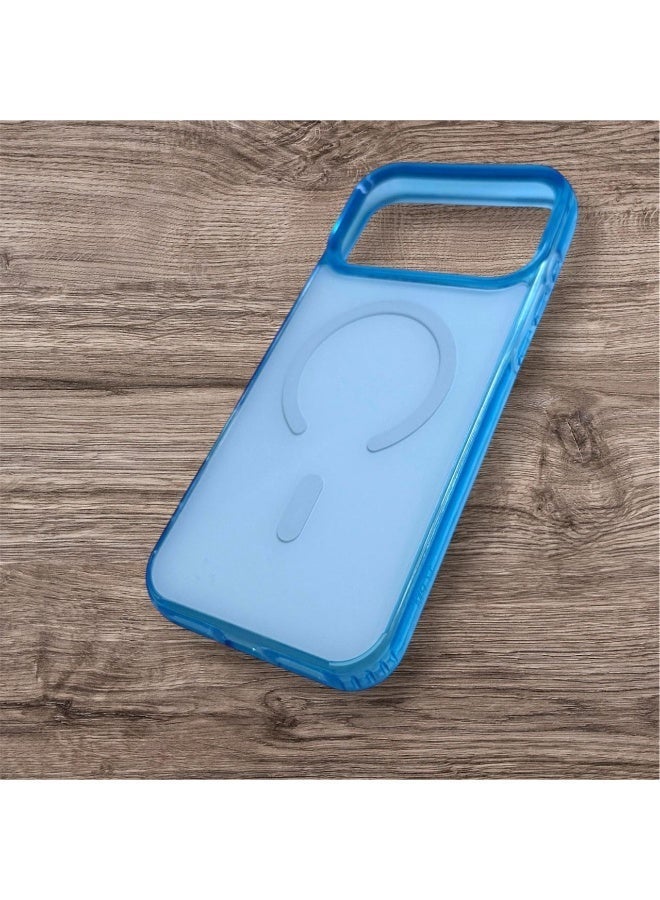 جراب لموبايل ايفون  Pro Max 17 ماج سيف  يدعم الشحن اللاسلكي المغناطيسي، حماية ضد الصدمات، مقاوم للخدش لموبايل  iPhone Pro Max 17 - أزرق - Image 4